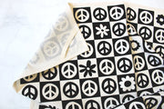 Peace Please Checker Flower Tea Towel | Love Child