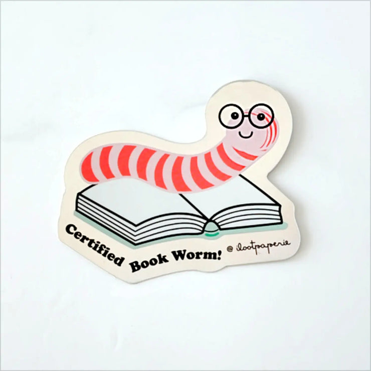 Certified Bookworm Holographic Sticker