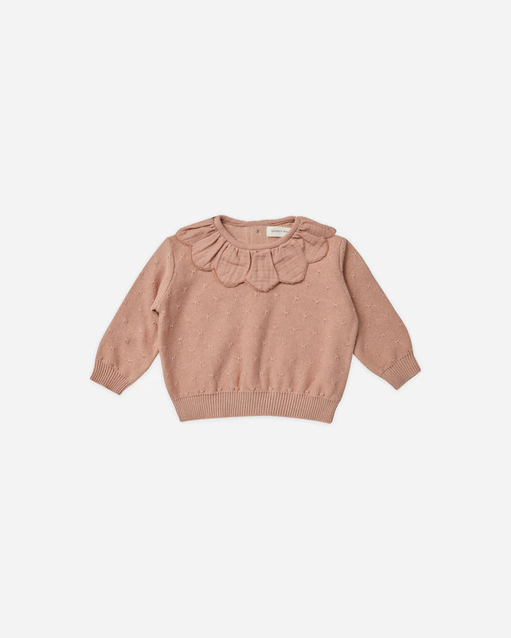 petal knit sweater | rose