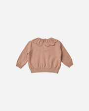 petal knit sweater | rose