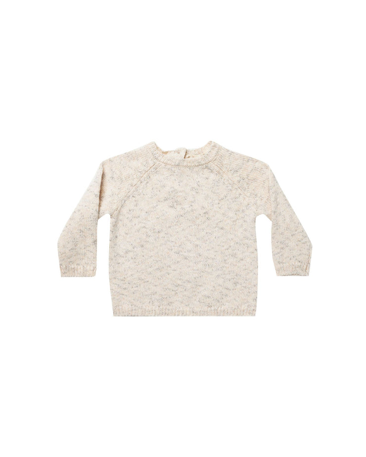 speckled knit sweater | natural