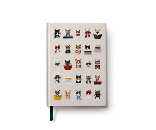 Studious Cats Embroidered Journal