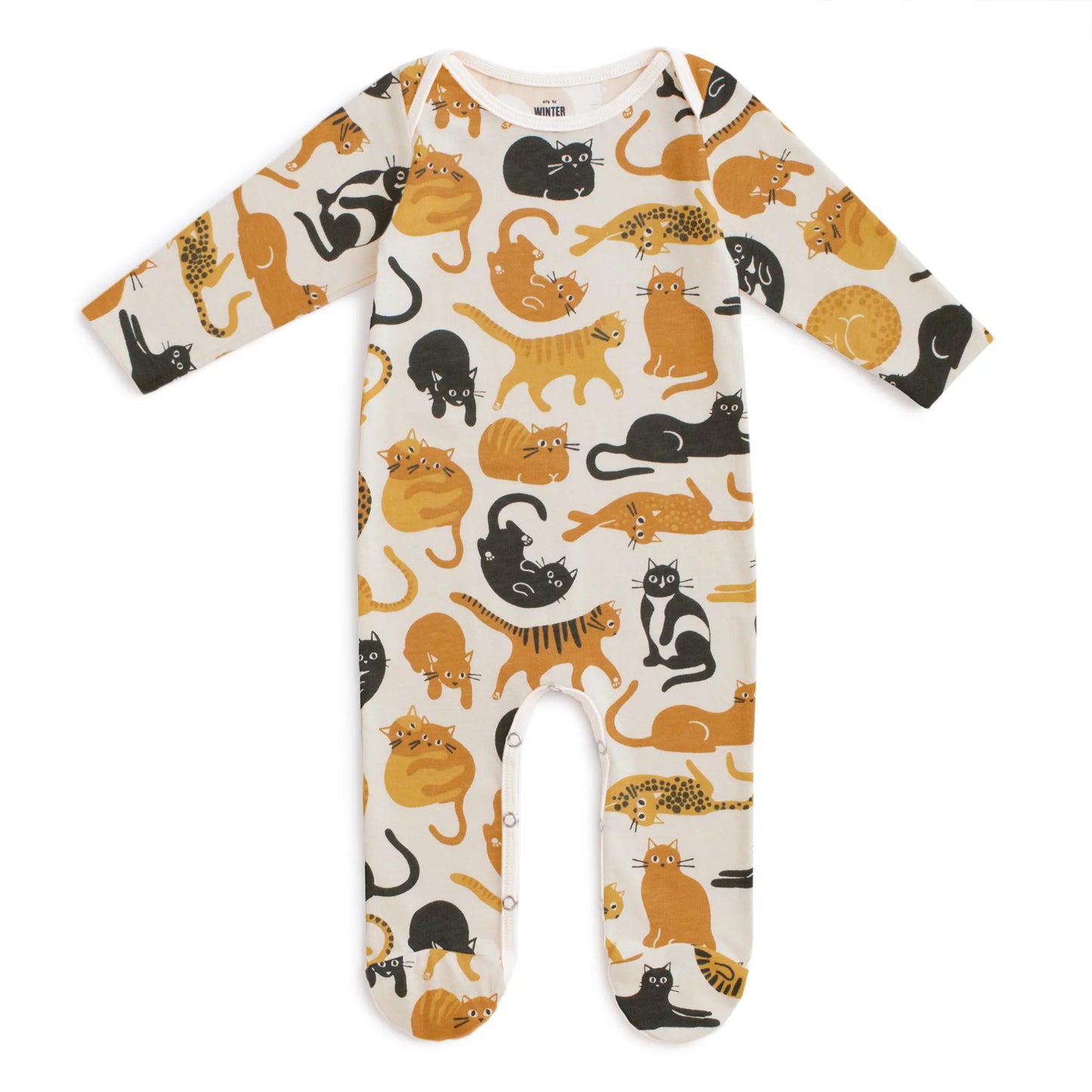 Cat Friends Footed Romper