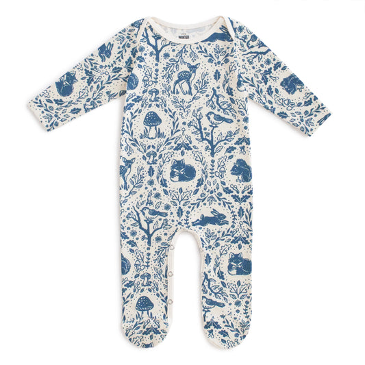 Animal Tapestry Footed Romper