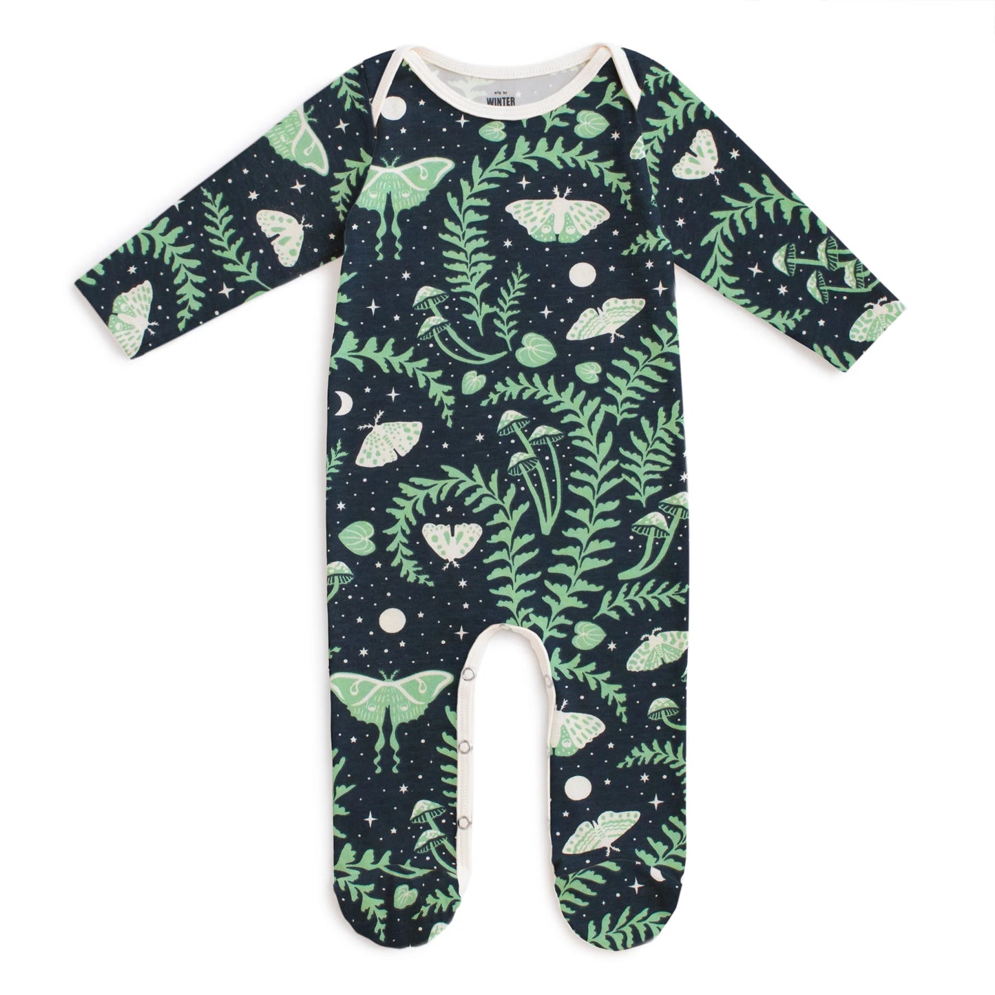 Luna Moth Footed Romper
