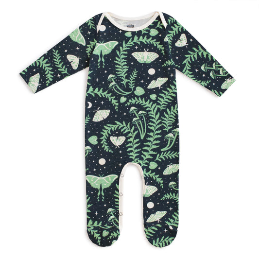 Luna Moth Footed Romper