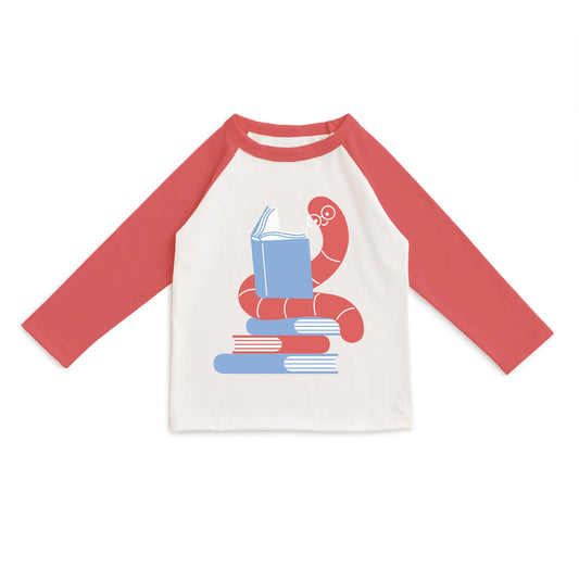 Bookworm Baseball Tee