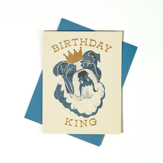 Birthday King Risograph Card
