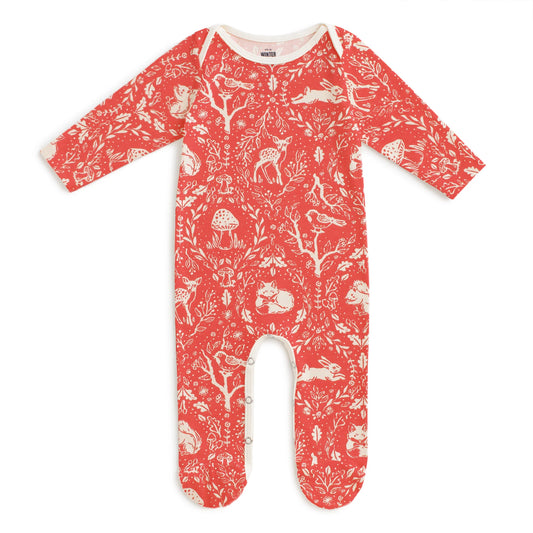 Animal Tapestry Red Footed Romper