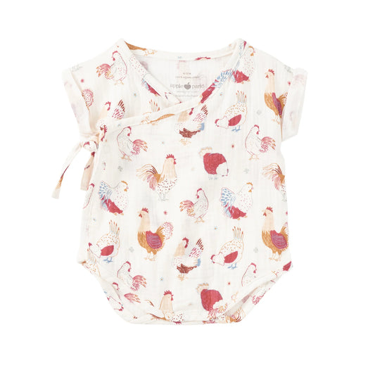 Muslin Kimono Onesie Feathered Friends
