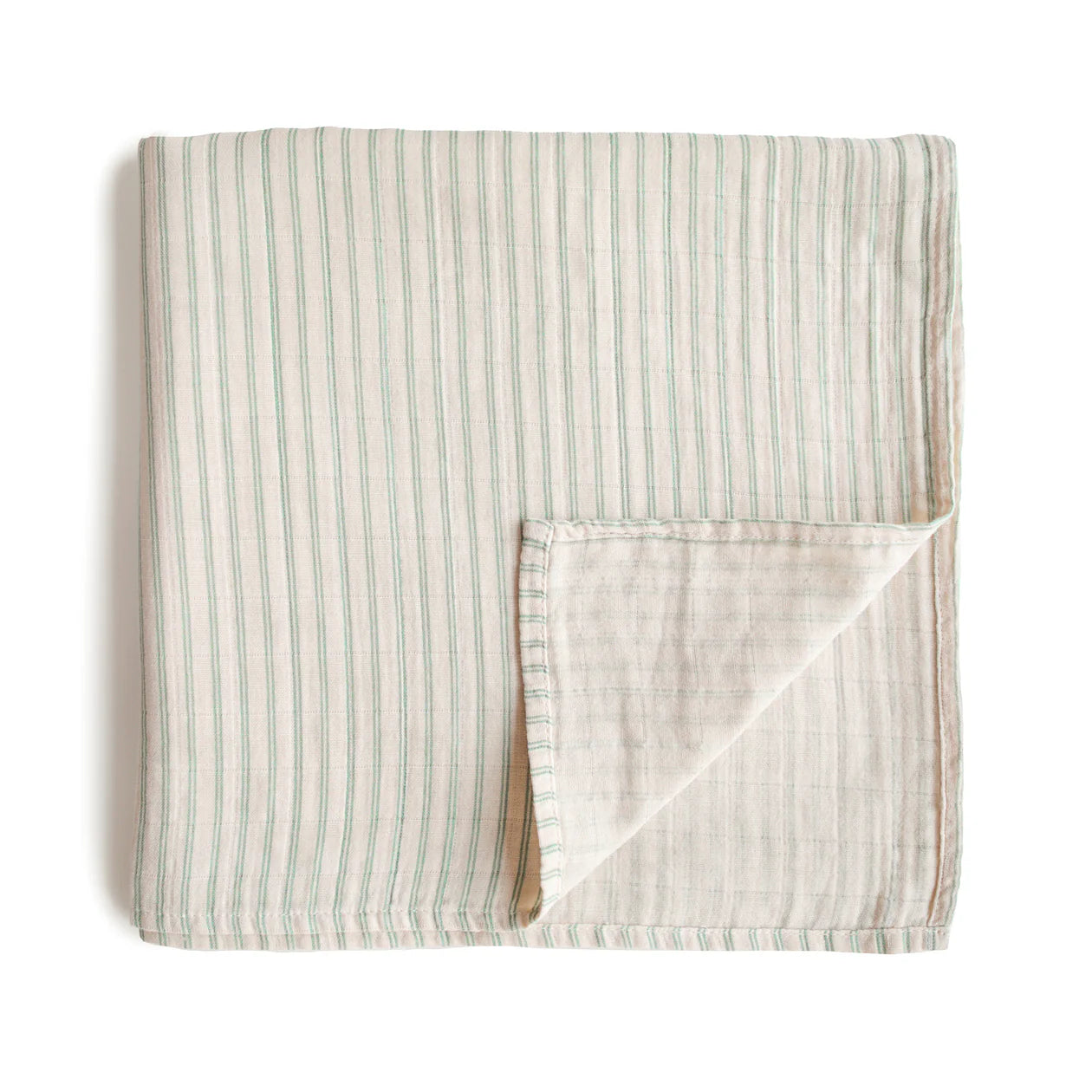 Sage Stripe Muslin Swaddle