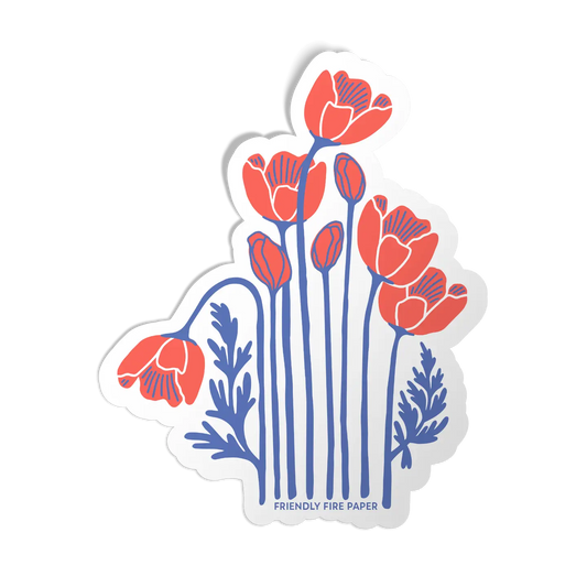 Poppies Vinyl Sticker