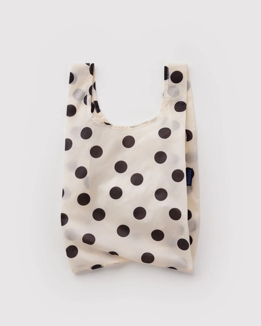 Cream and Black Polka Dot Baby Baggu
