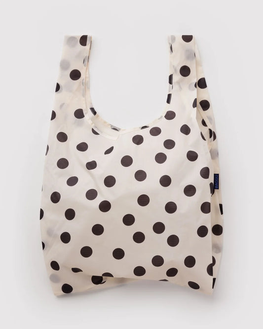Cream and Black Polka Dot Standard Baggu