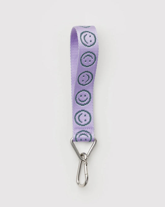 Lilac Happy Logo Keychain