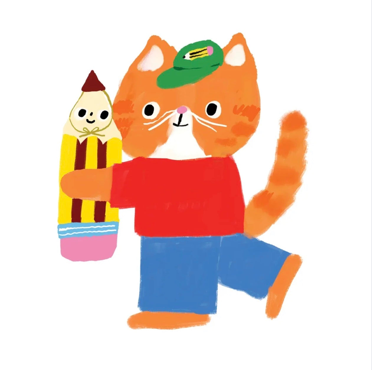 Cat and Pencil Besties Sticker