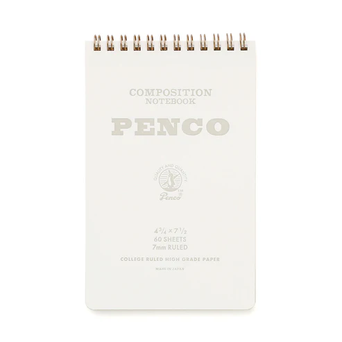 Penco Spiral Notebook | White