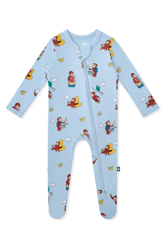 Zippered Footie in Curious George