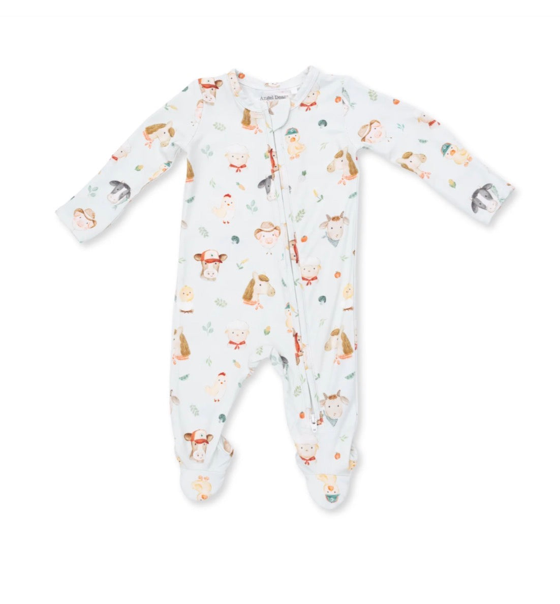 Baby Farm Faces 2 Way Zipper Footie