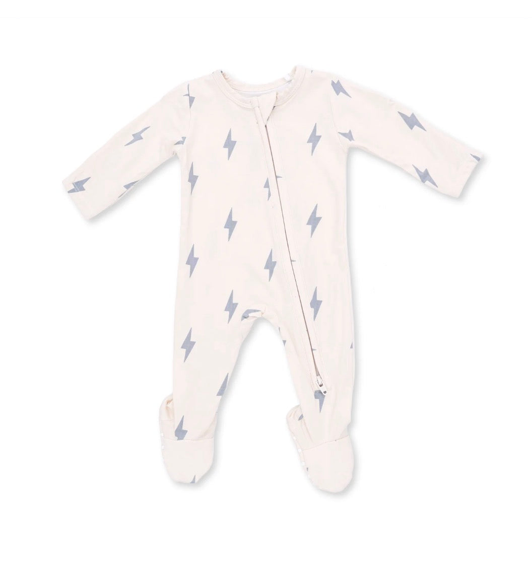 Lightning Bolt 2 Way Zipper Footie
