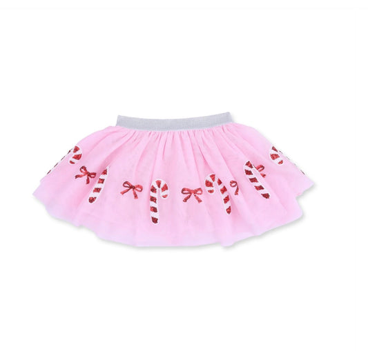 Candy Canes Tutu Skirt with Biker Shorts