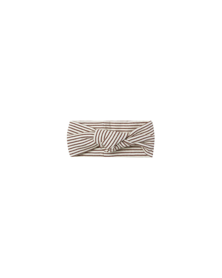 knotted headband || plum stripe