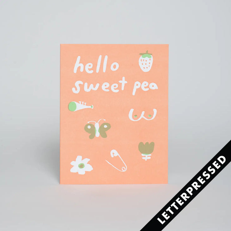 Sweet pea Baby card