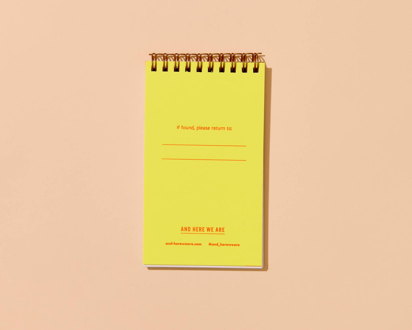Letterpress Small Spiral Notebook | Bold Red Stripe