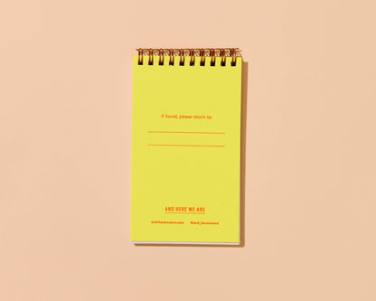 Letterpress Small Spiral Notebook | Bold Red Stripe