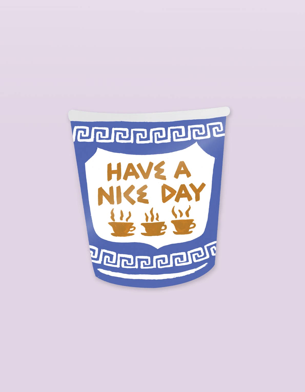 Greek Coffee Cup Sticker