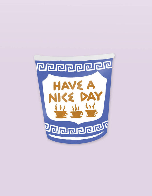 Greek Coffee Cup Sticker