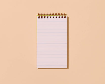 Letterpress Small Spiral Notebook | Bold Red Stripe