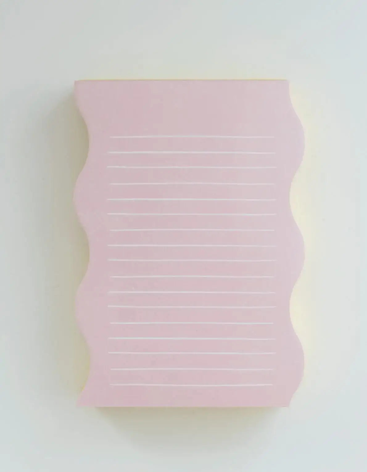 Wavy Shaped Notepad | Pink + Yellow Edge