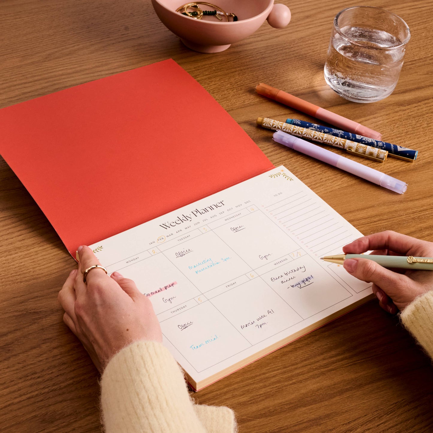 Weekly Desk Planner | Folklore Birds