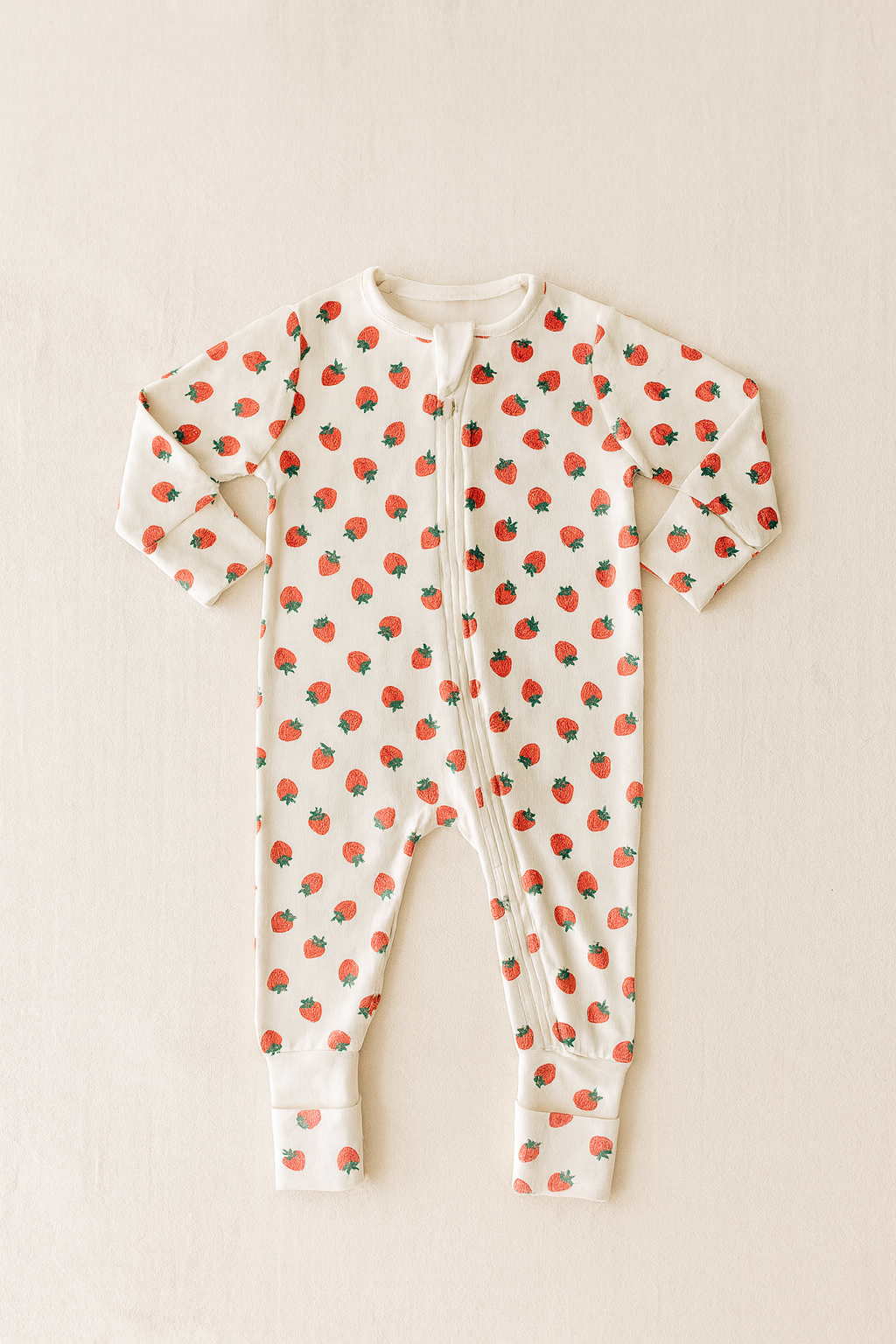 Strawberry Print Footie Sleeper