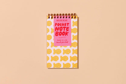 Letterpress Small Spiral Notebook | Goldfish Cracker