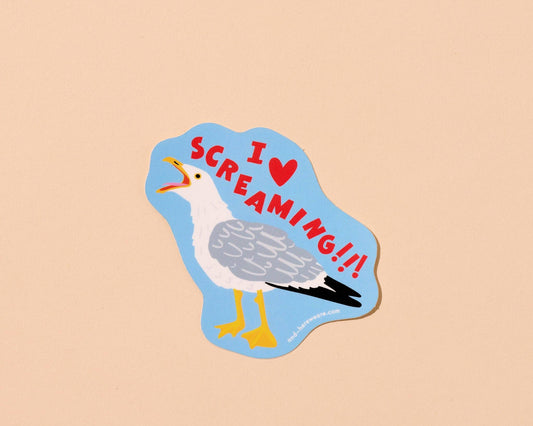 I Heart Screaming Vinyl Sticker