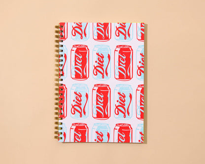 Diet Soda Letterpress A5 Spiral Notebook