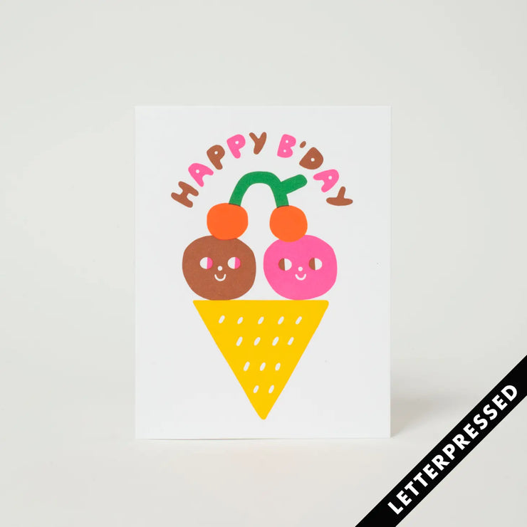Ice Cream Birthday Wishes card