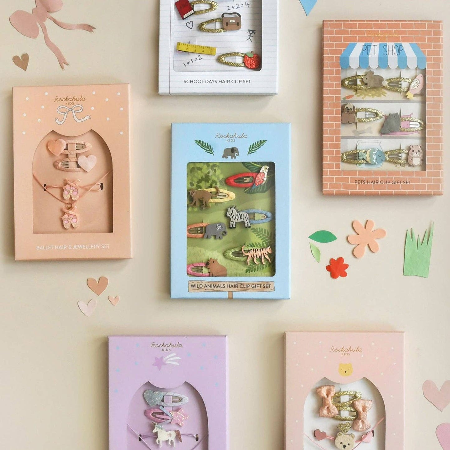 Wild Animals Hair Clip Gift Set