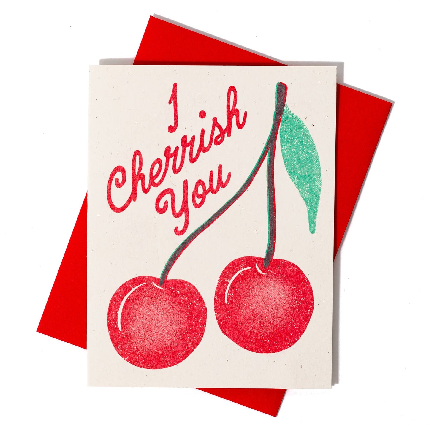 I Cherrish You Risograph Greeting Card