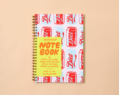 Diet Soda Letterpress A5 Spiral Notebook
