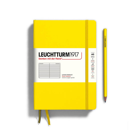 Medium (A5) Notebook: Lemon / Hardcover / Ruled