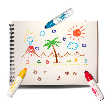 Jumbo Jots Dual Tip Dinosaur Stamp Markers | Set of 8