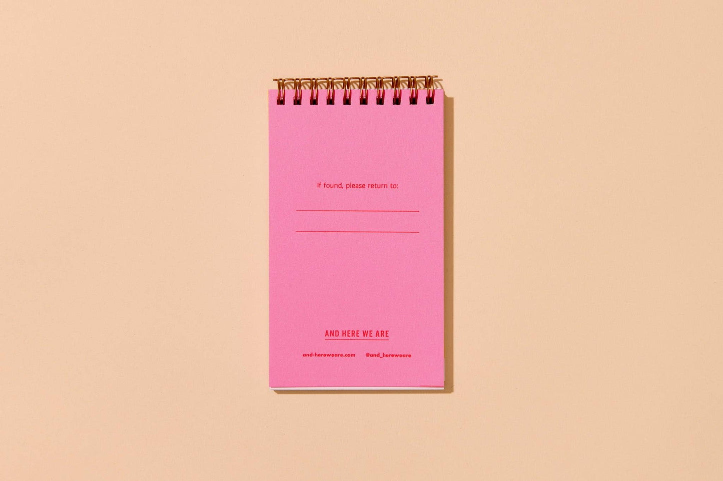 Letterpress Small Spiral Notebook | Goldfish Cracker