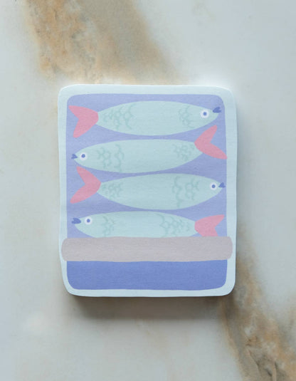 Die-Cut Sticky Notepad | Tinned Fish