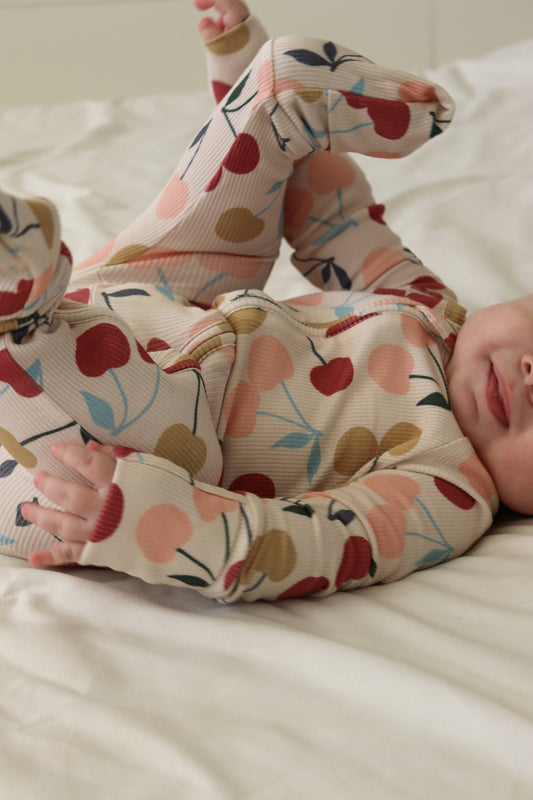 Sweet Cherries Zip Pajamas