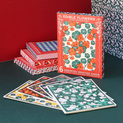 Edible Flowers Assorted Letterpress Cards Set