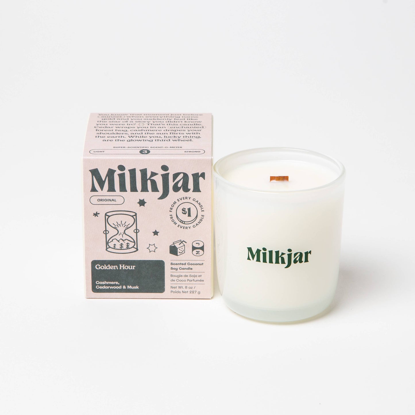 Golden Hour | Cashmere, Cedarwood Coconut Soy 8oz Candle
