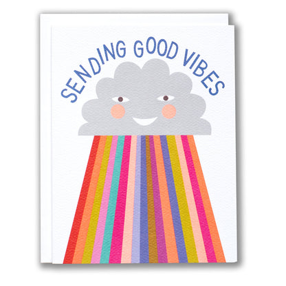 Sending Good Vibes Cloud and Rainbow